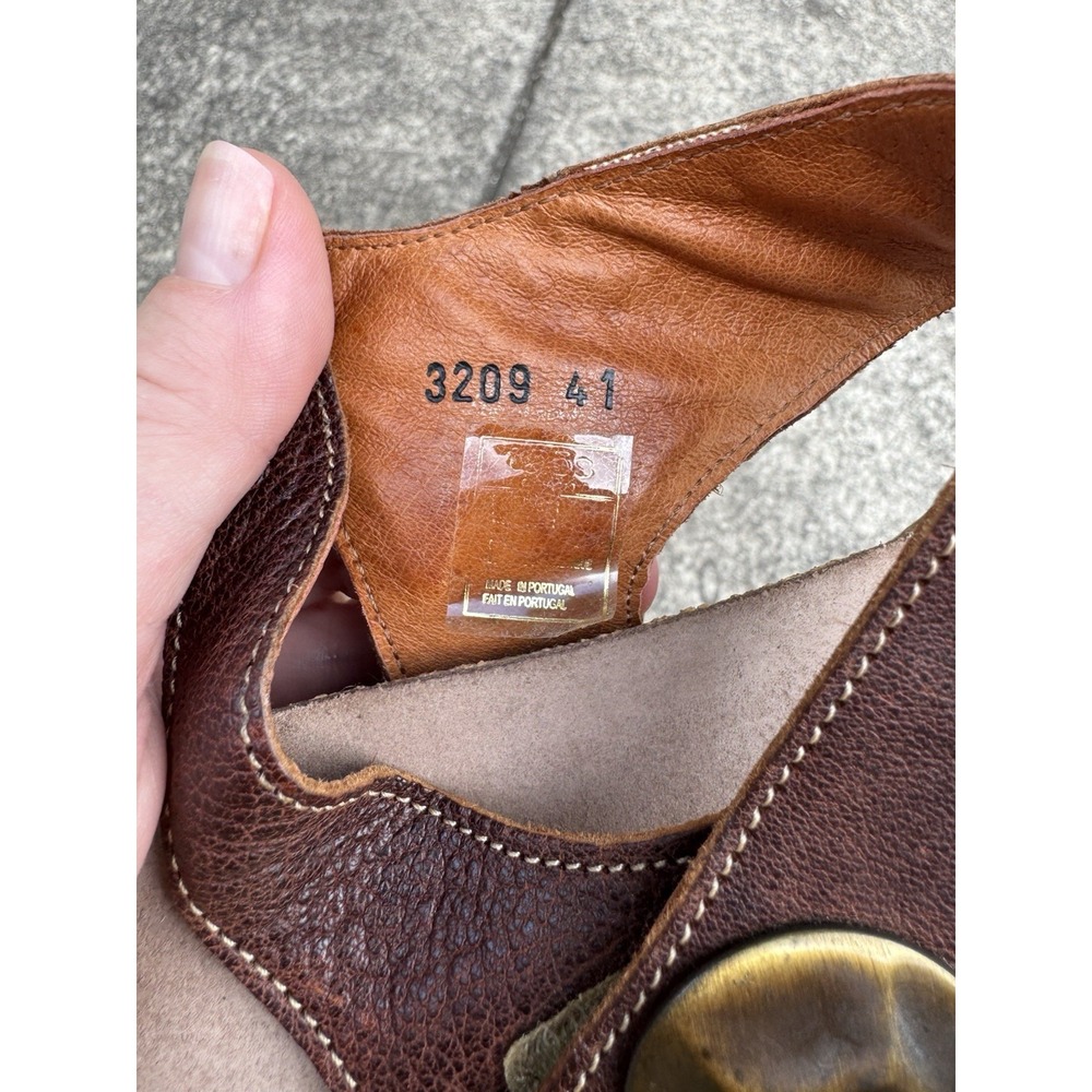 Taos Women's Carousel‎ 3 Tan Leather Wedge Sandals Size 41 US 10 Comfort Casual - Picture 13 of 13
